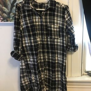 Forever 21 Buffalo Black Flannel Tunic